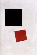 Kasimir Malevich Black Square and Red Square oil painting